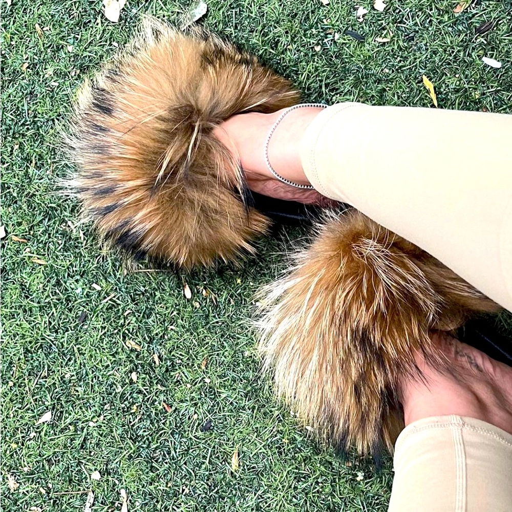 Fur Slides Real Fox Fur